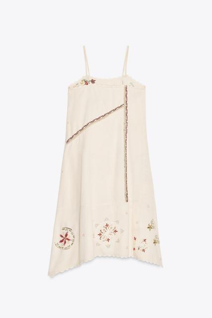 Wholesale Embroidered Bohemian Linen Slip Dress