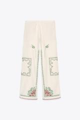 OEM Available Embroidered Bohemian Linen Shirt and Pants Set