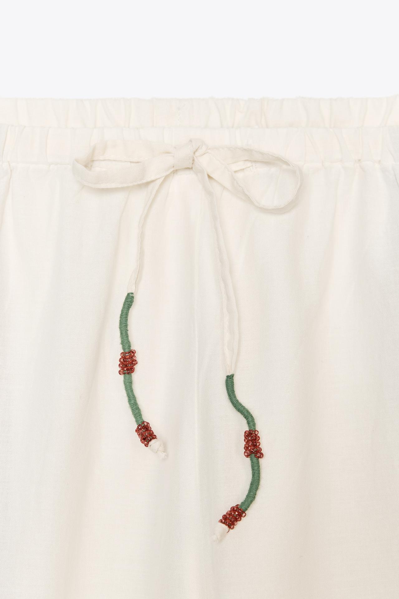 OEM Available Embroidered Bohemian Linen Shirt and Pants Set