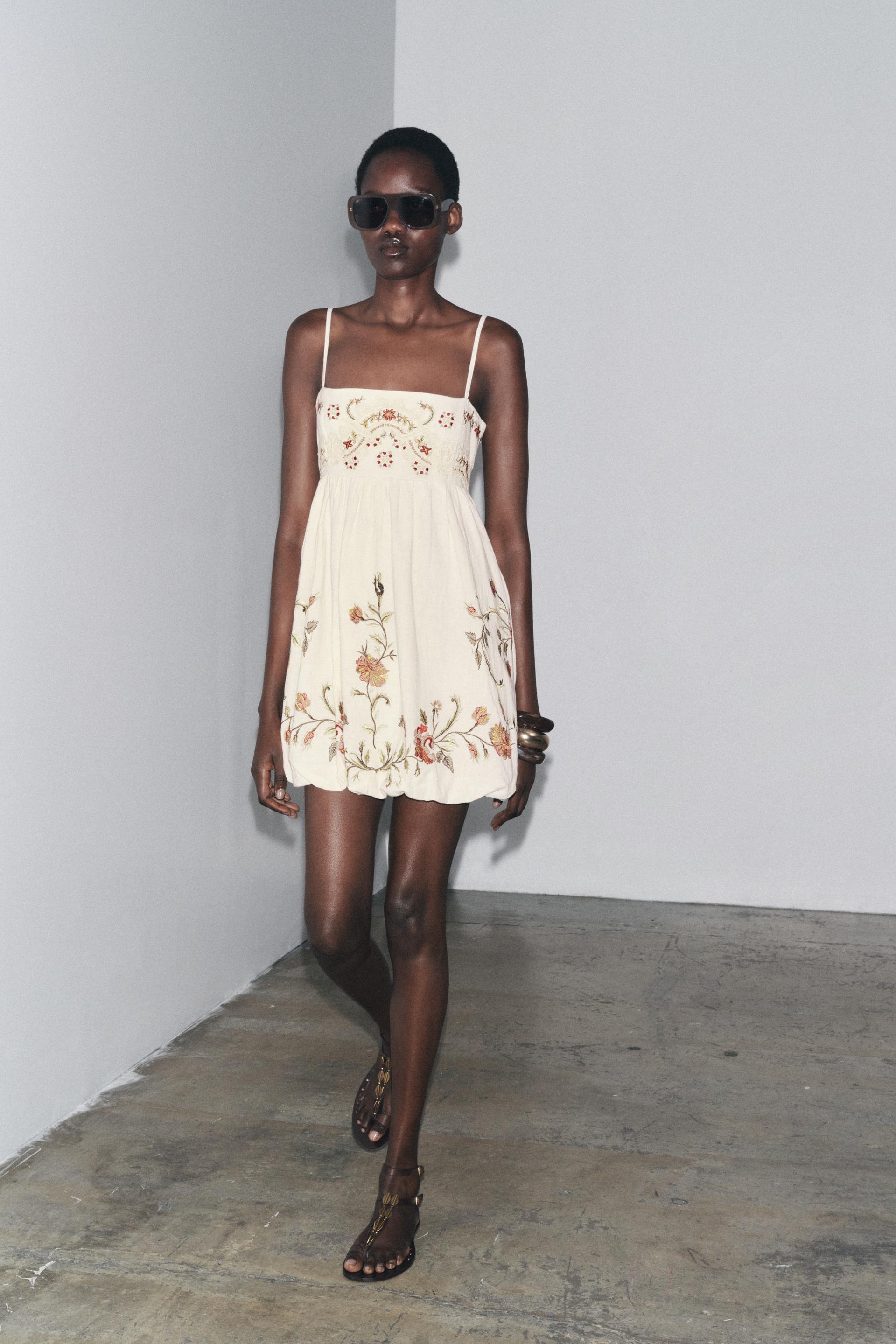 OEM ODM Bohemian Embroidered Mini Dress