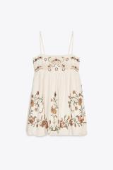 OEM ODM Bohemian Embroidered Mini Dress