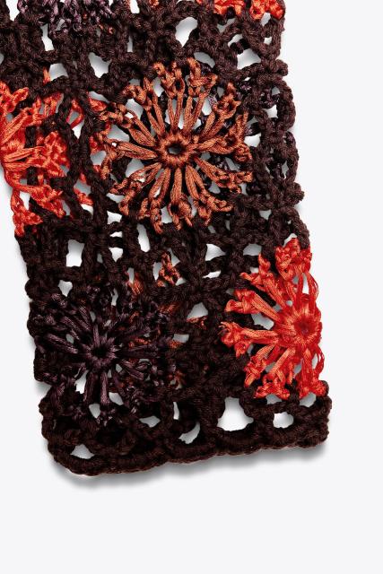 Factory Direct Crochet Floral Mesh Mini Dress