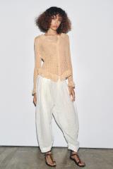 Custom Design Bohemian Crocheted Cardigan with Ruffled Hem