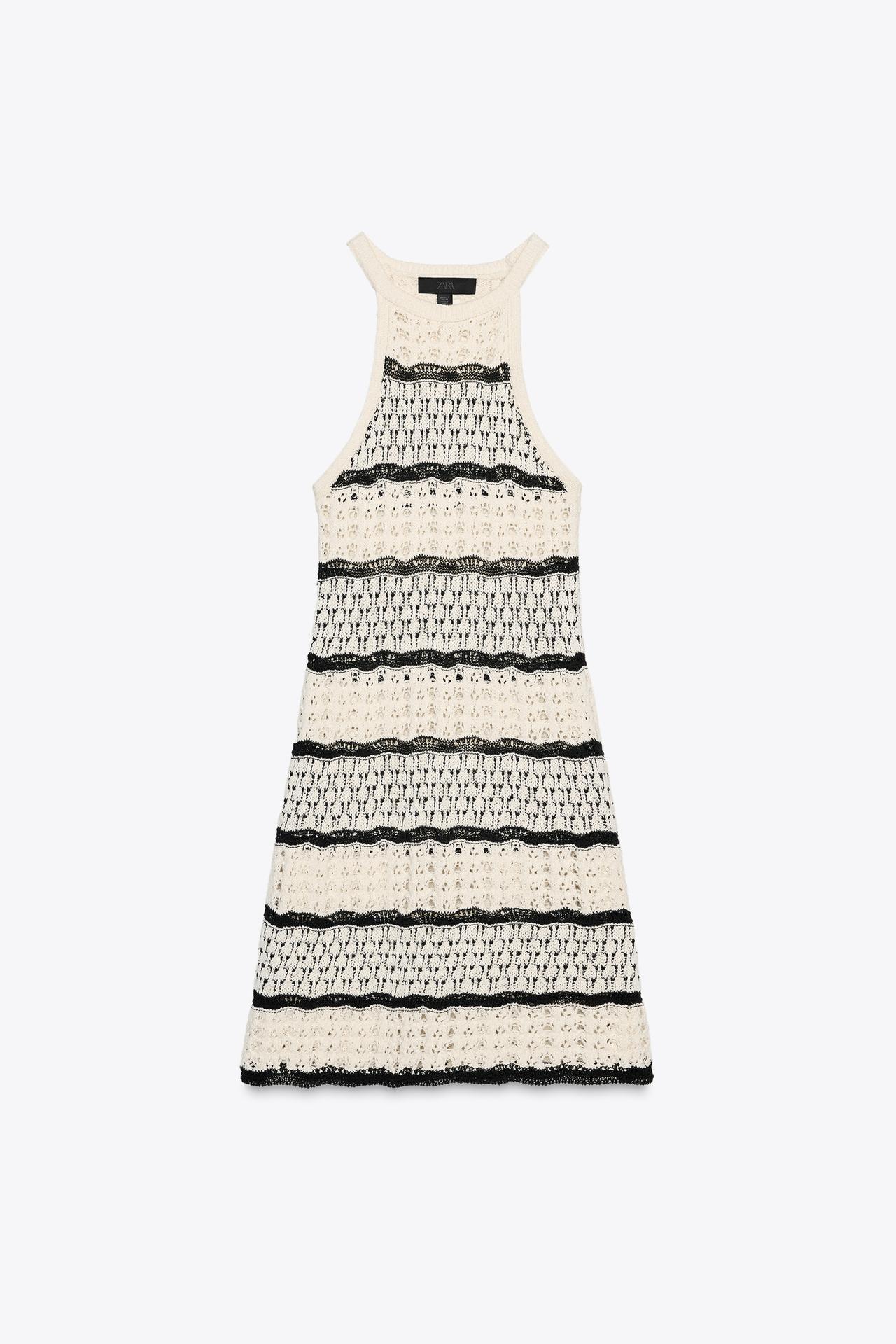 Personalized Crochet Striped Halter Dress