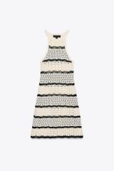 Personalized Crochet Striped Halter Dress