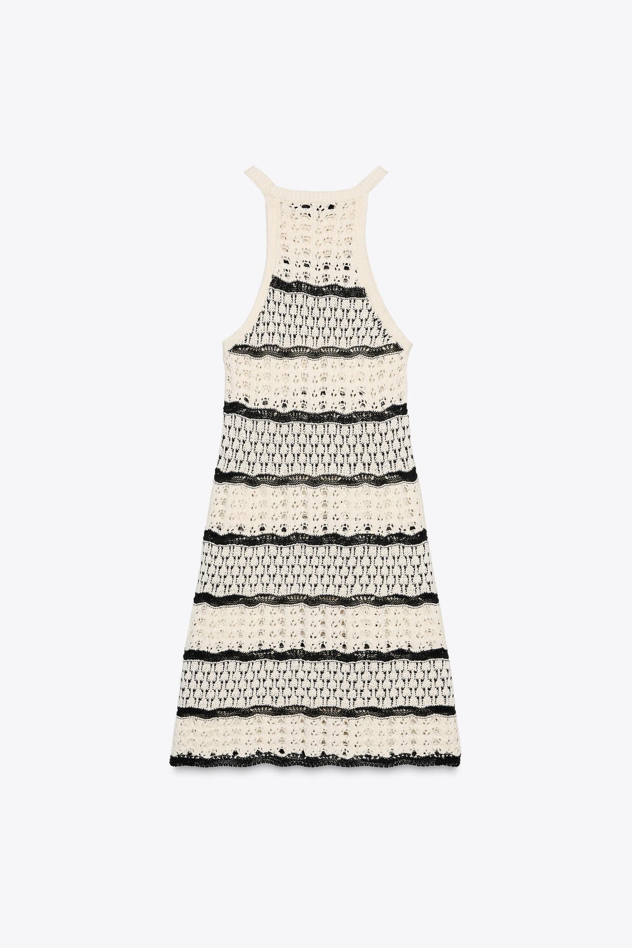 Personalized Crochet Striped Halter Dress