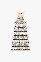 Personalized Crochet Striped Halter Dress