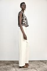 Personal Design Embroidered Boho Vest with White Linen Pants