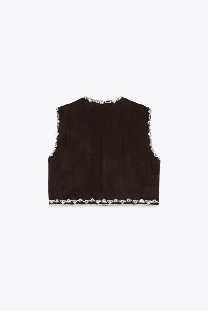 Personal Design Embroidered Boho Vest with White Linen Pants
