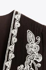 Personal Design Embroidered Boho Vest with White Linen Pants