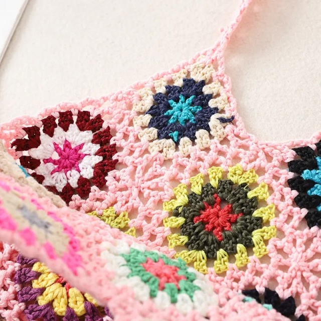 Handmade Crochet Granny Square Tote Bag