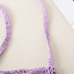 Bohemian Crochet Fringe Crossbody Bag – Handmade Granny Square Purse