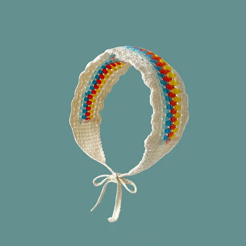 Vintage Crochet Granny Square Collar – Handmade Retro Neck Accessory