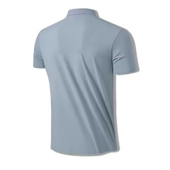 Custom Design  Men’s Minimalist Quick-Dry Polo Shirt – Ice Blue