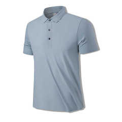 Custom Design  Men’s Minimalist Quick-Dry Polo Shirt – Ice Blue