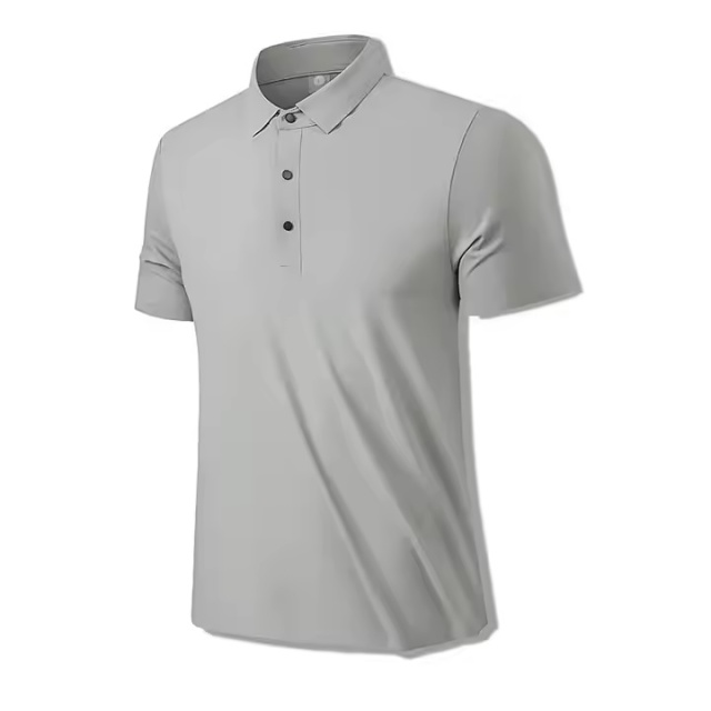 Custom Design  Men’s Minimalist Quick-Dry Polo Shirt – Ice Blue