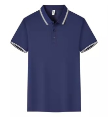 Factory Direct Men’s Classic Tipped Collar Polo Shirt – Navy Blue