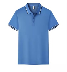 Factory Direct Men’s Classic Tipped Collar Polo Shirt – Navy Blue