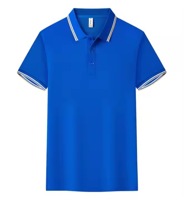Factory Direct Men’s Classic Tipped Collar Polo Shirt – Navy Blue