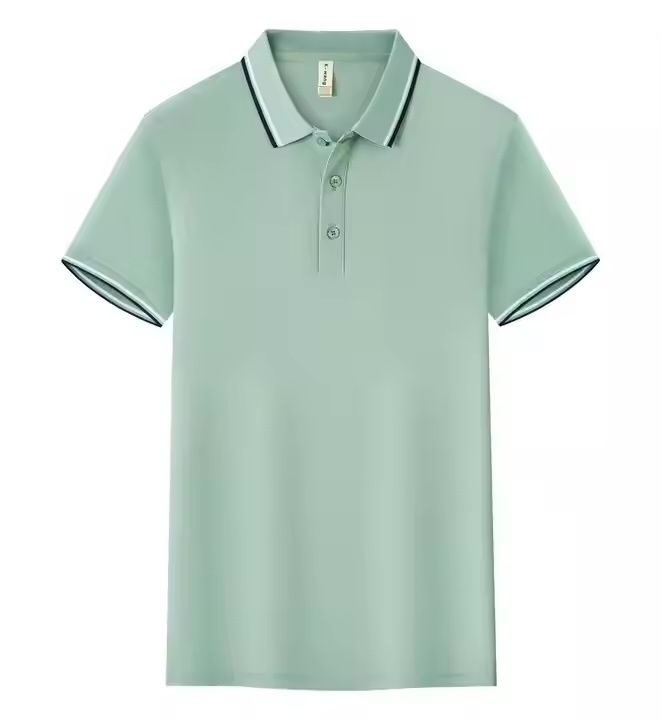 Factory Direct Men’s Classic Tipped Collar Polo Shirt – Navy Blue
