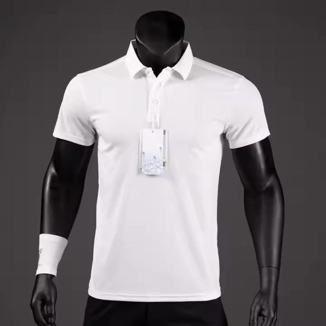 Made-to-order  Men’s Textured Performance Polo Shirt – Steel Grey