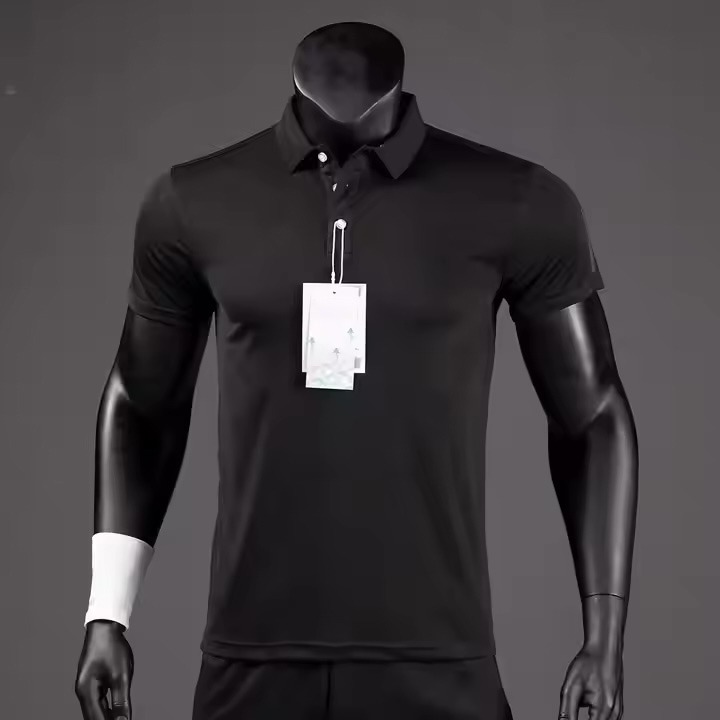 Made-to-order  Men’s Textured Performance Polo Shirt – Steel Grey