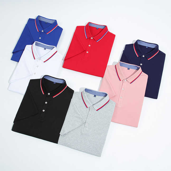 OEM ODM Men’s Classic Tipped Collar Polo Shirt – Multiple Color Options