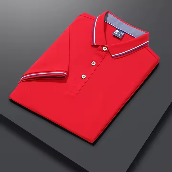 OEM ODM Men’s Classic Tipped Collar Polo Shirt – Multiple Color Options