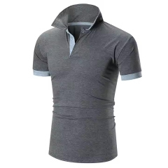 Made-to-order Men’s Slim Fit Contrast Collar Polo Shirt – Dark Green with Red Accents