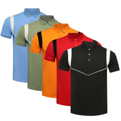 Factory Direct Men’s Sport-Panel Colorblock Polo Shirt – 5 Color Options