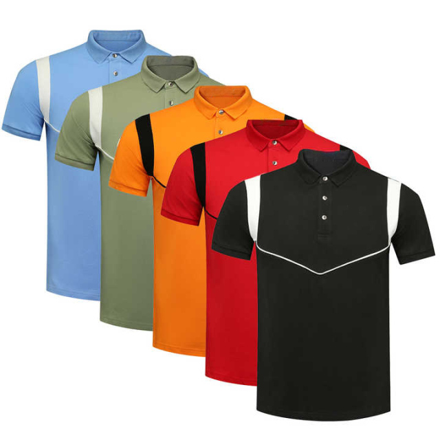 Factory Direct Men’s Sport-Panel Colorblock Polo Shirt – 5 Color Options