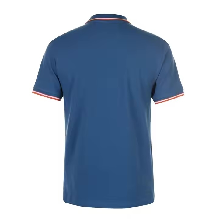 Made-to-order Men’s Classic Navy Polo Shirt – Contrast Collar and Cuff Trim