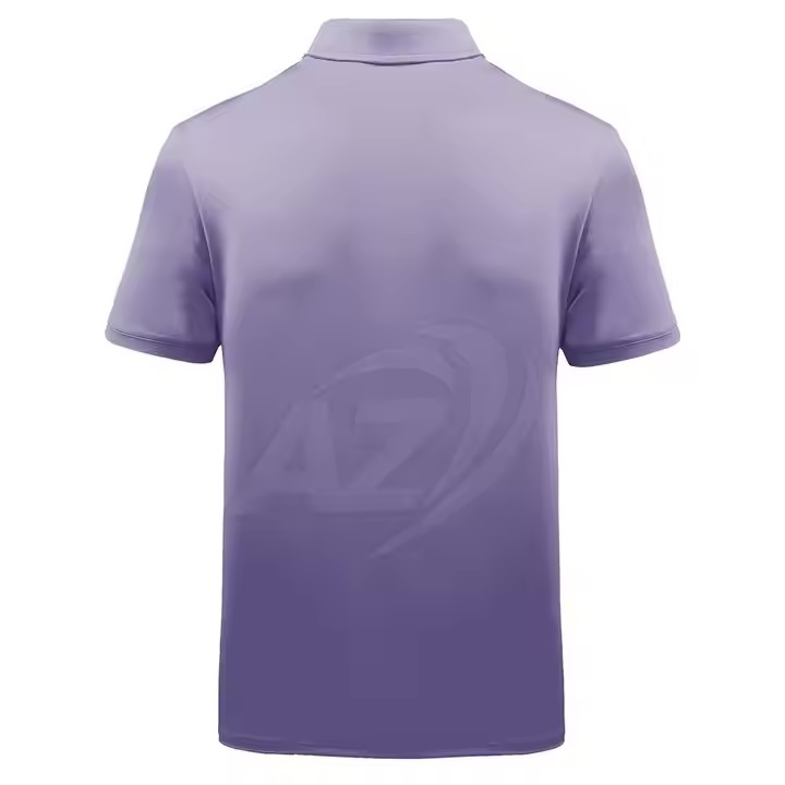 Custom Design  Men’s Lavender Tech Polo Shirt – Abstract Wave Line Print