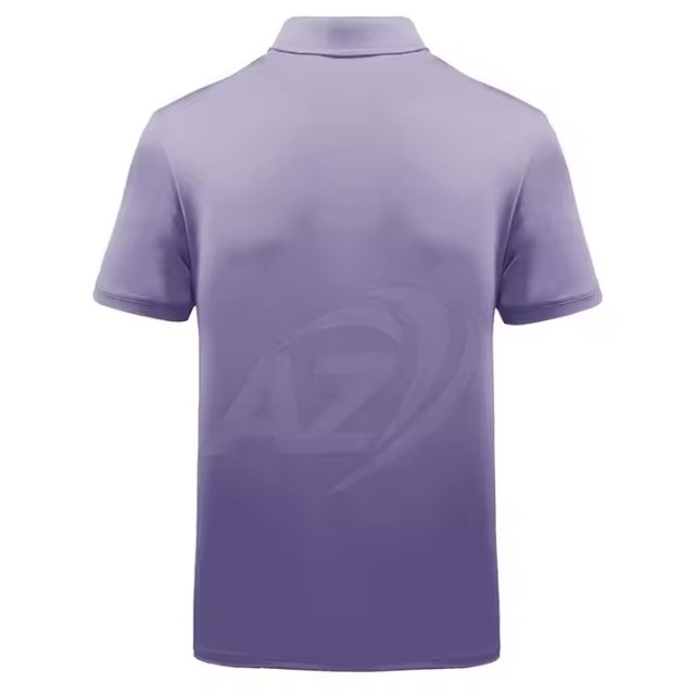 Custom Design  Men’s Lavender Tech Polo Shirt – Abstract Wave Line Print