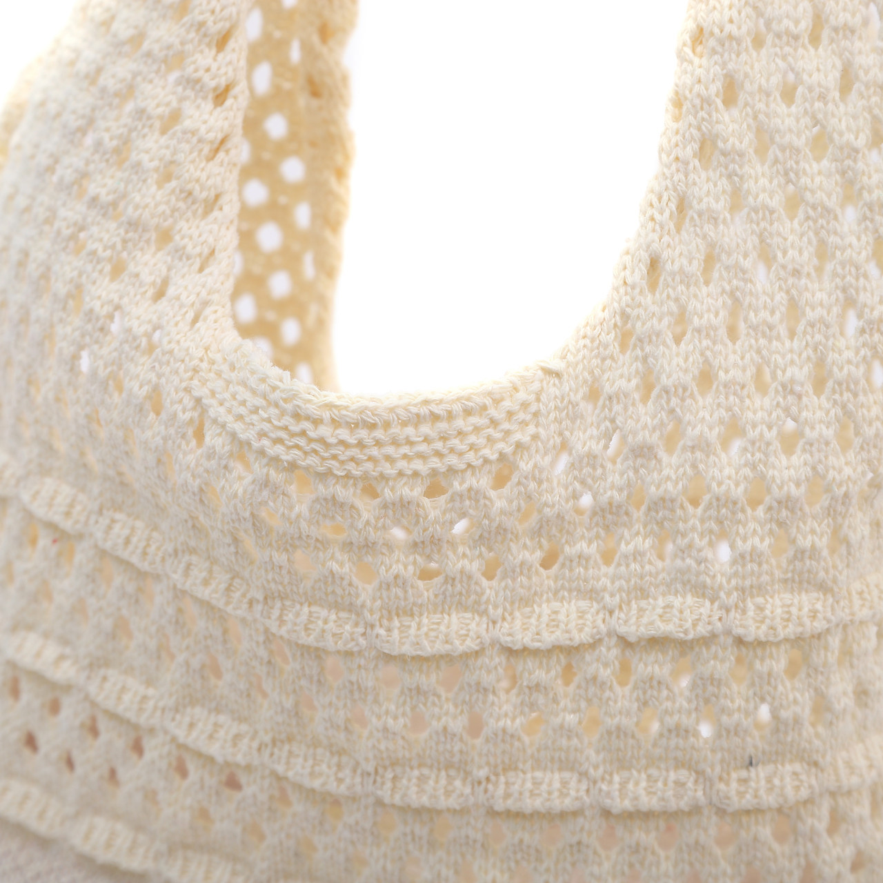 Wholesale Vintage Knit Tulip Pattern Tote Bag