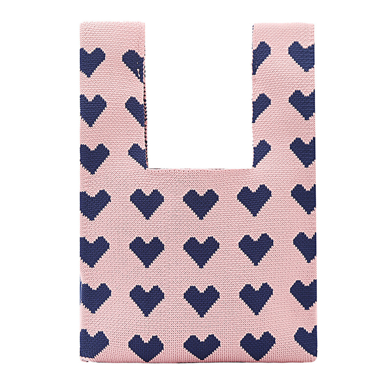 OEM Available Pink Heart Pattern Tote Bag