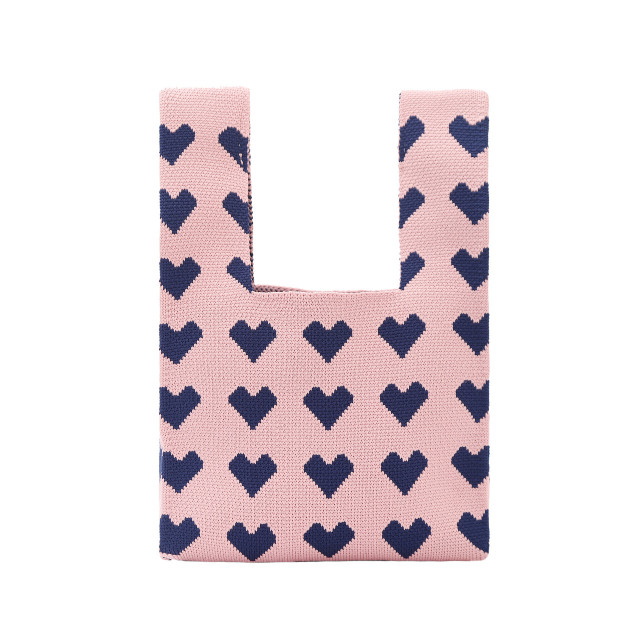 OEM Available Pink Heart Pattern Tote Bag