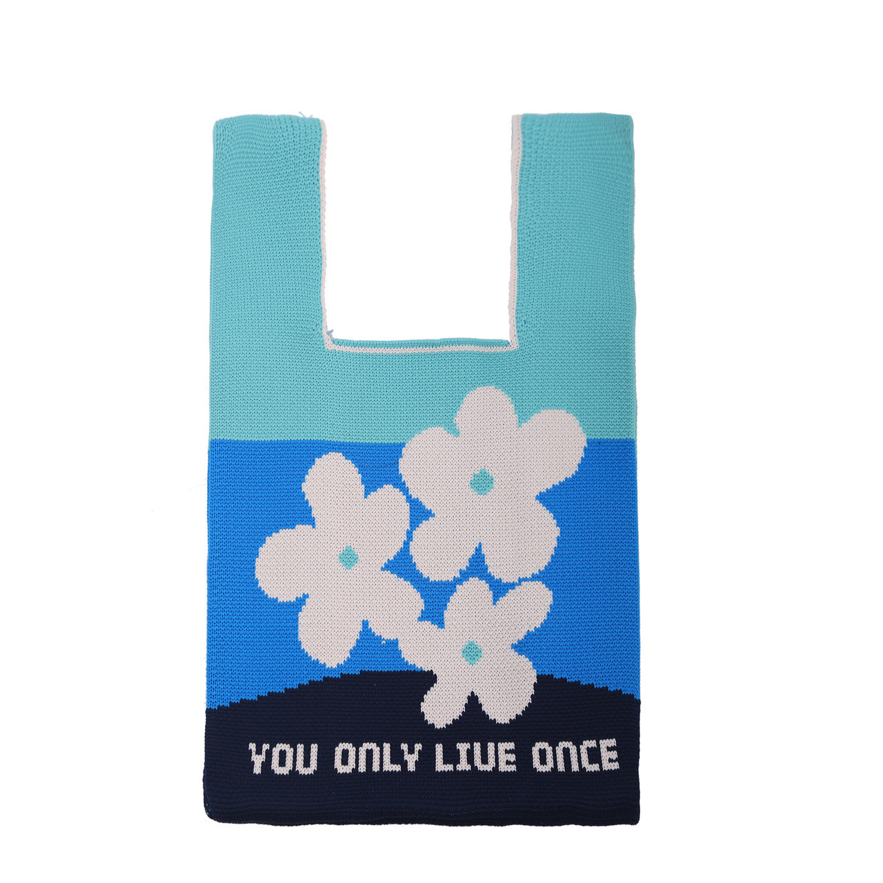 Customized "You Only Live Once" Floral Tote Bag