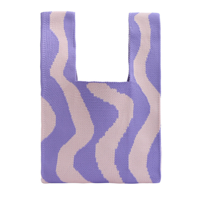 Tailor-made Purple Wave Knit Tote Bag