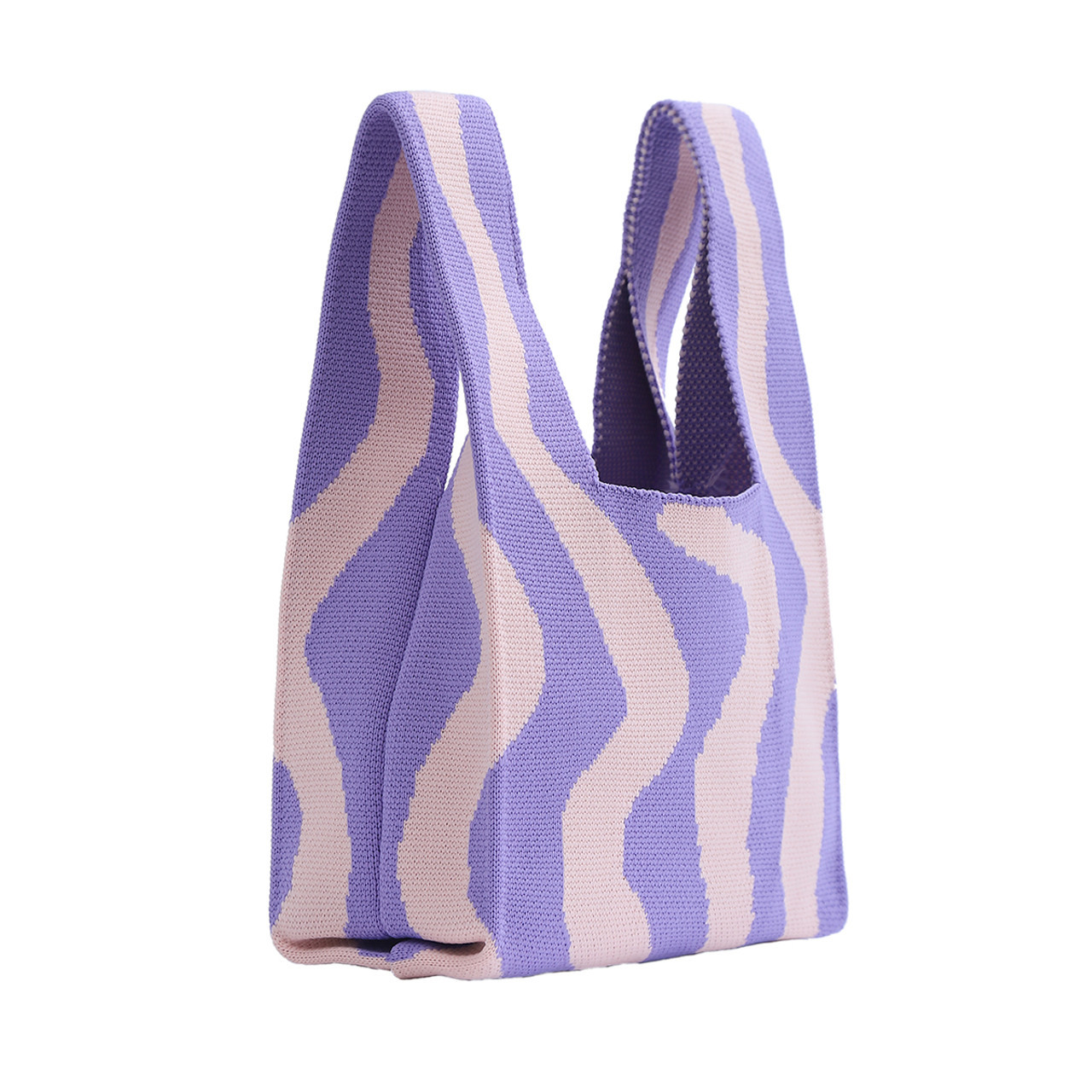 Tailor-made Purple Wave Knit Tote Bag