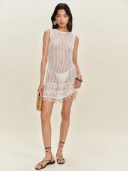 OEM Available Handcrafted Boho Beach Dress with Shell Fringe Details