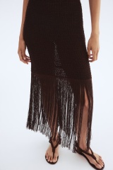 Custom Design Women’s Crochet Fringe Midi Dress