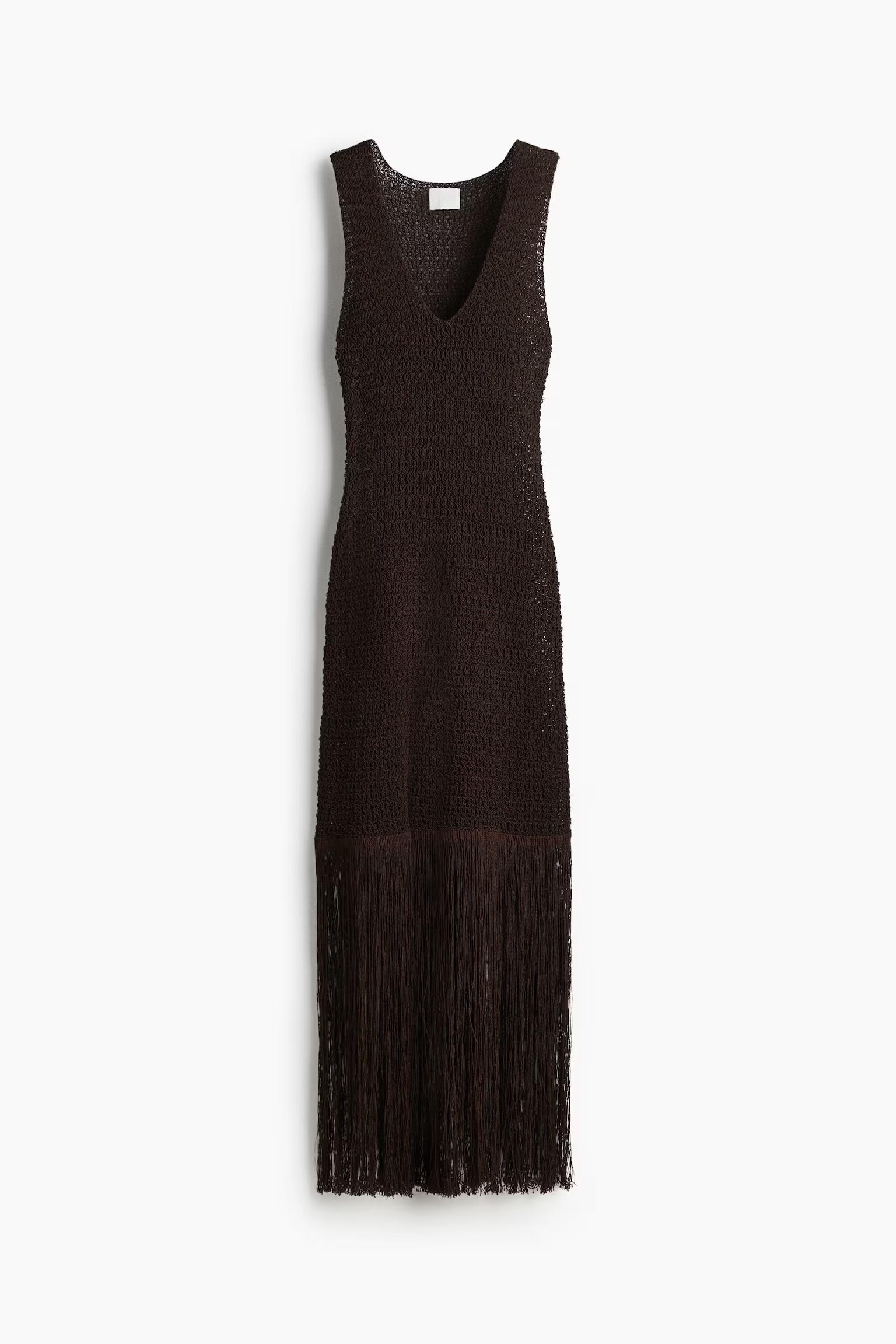 Custom Design Women’s Crochet Fringe Midi Dress