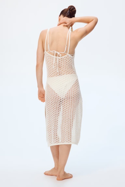 Made-to-order Women's Boho Crochet Midi Dress