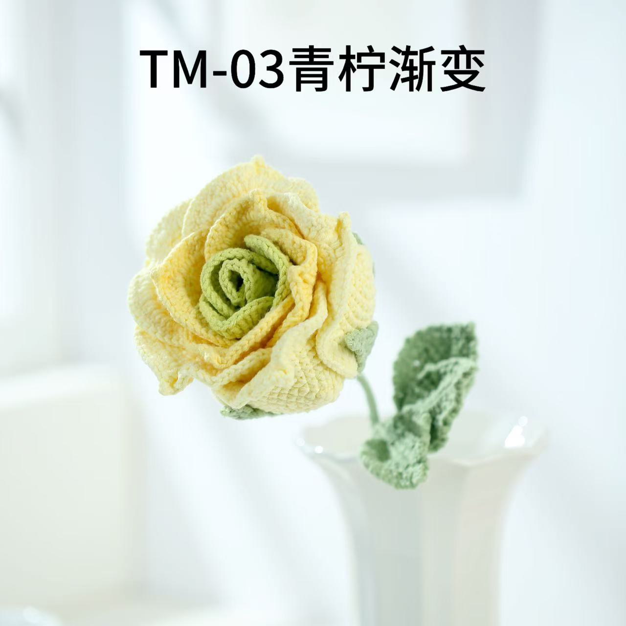 Handmade Crocheted Rose Bouquet – Assorted Colors