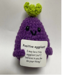 Handmade Crocheted Mushroom with "I Have So... Wuushroom for You" Message