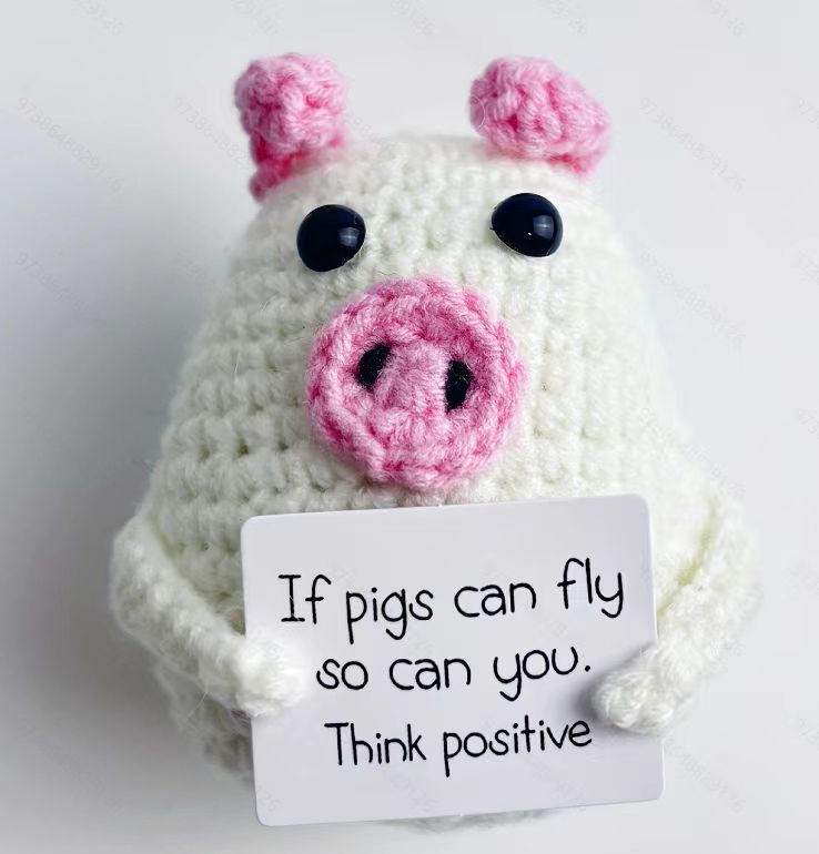 Handmade Crocheted Mushroom with "I Have So... Wuushroom for You" Message