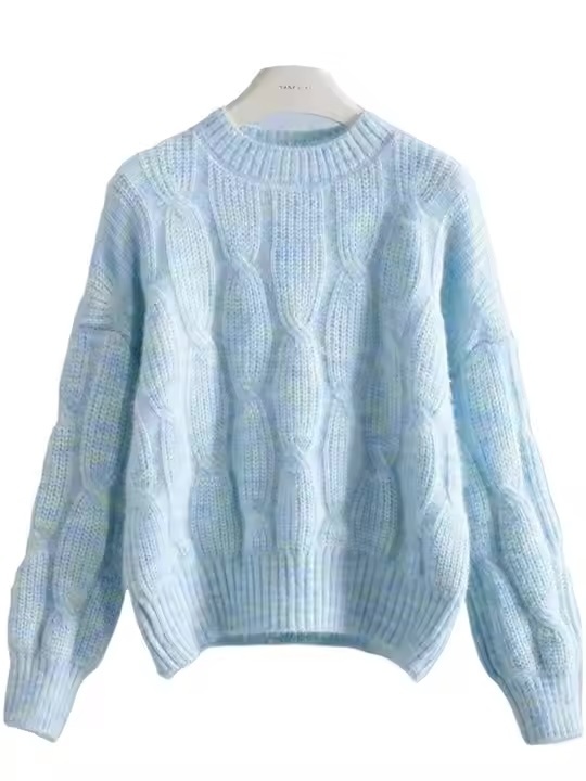 Wholesale-  Lavender Cable Knit Sweater