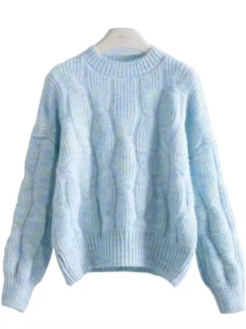 Wholesale-  Lavender Cable Knit Sweater