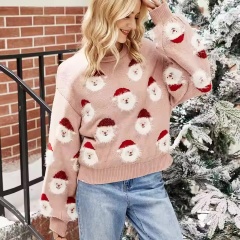 Wholesale-  Santa Face Holiday Sweater